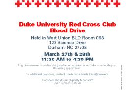 Duke University Red Cross Blood Drive